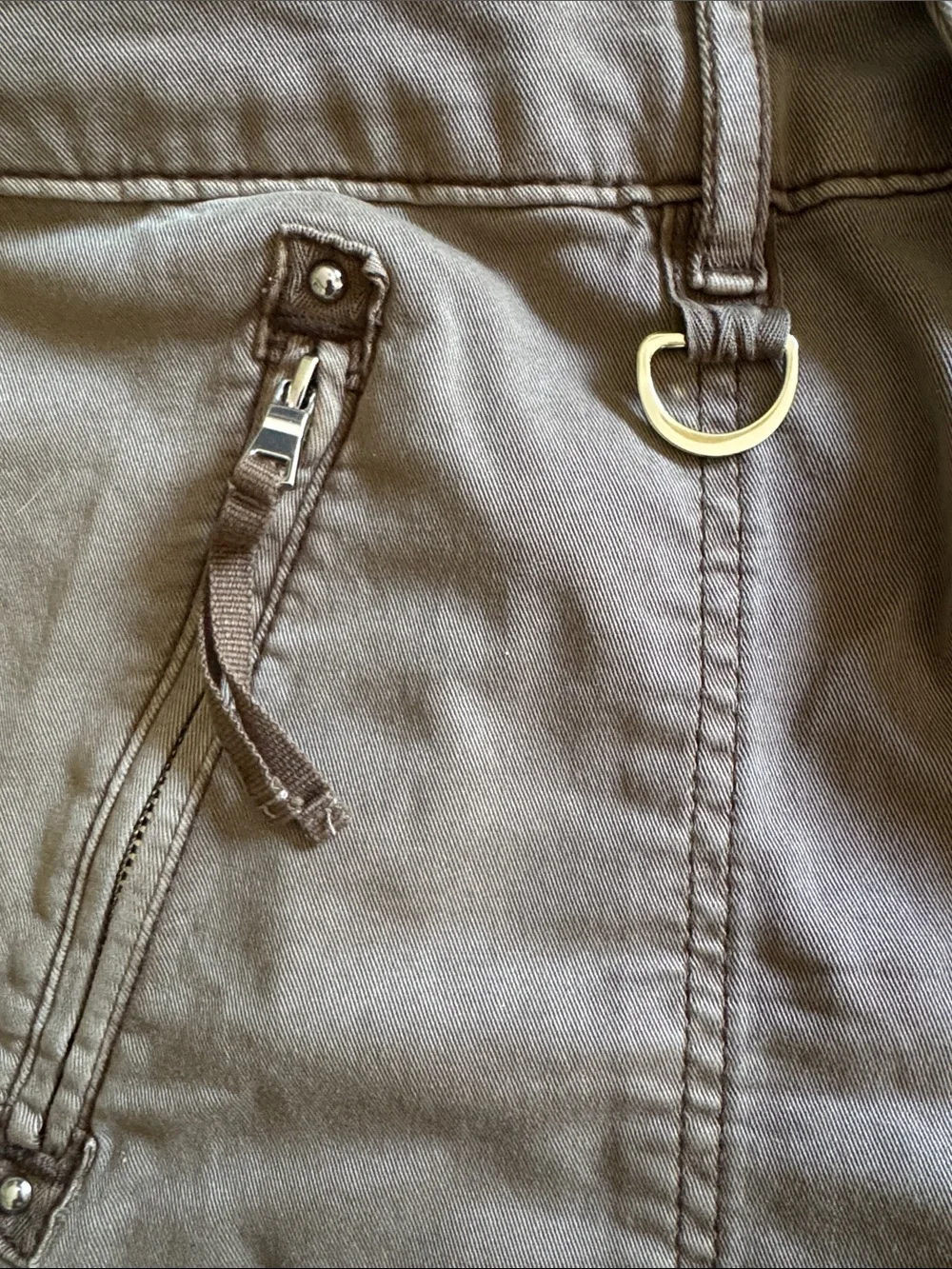White House Black Market High-Waist Tan Utility Shorts